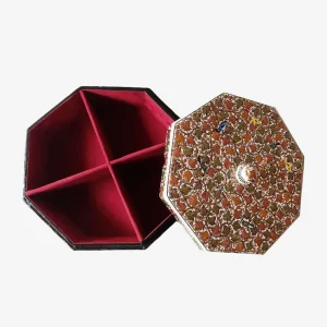 Paper Mache Dry Fruit Box Octagon "Hand Made"