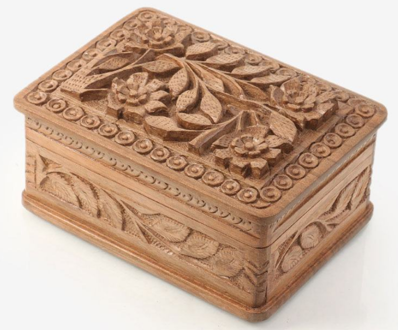 Walnut flower Wood Box