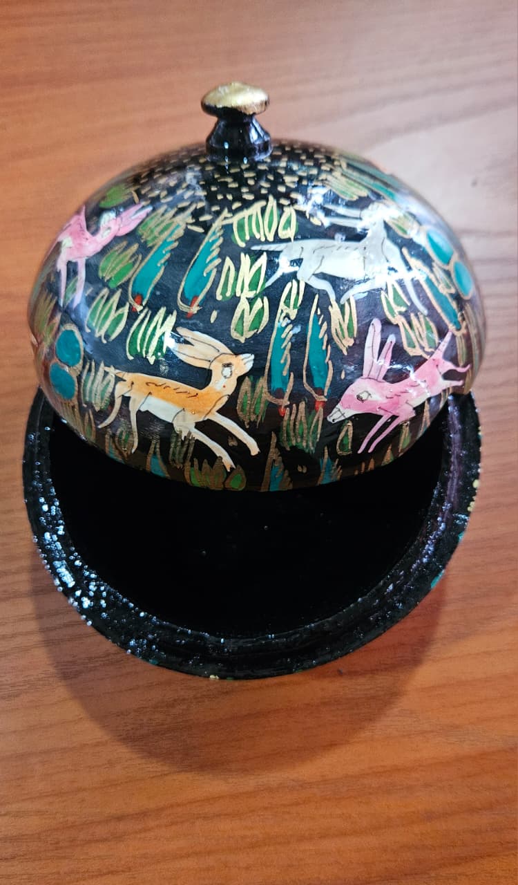 Kashmiri paper-machie trinket box - Image 3