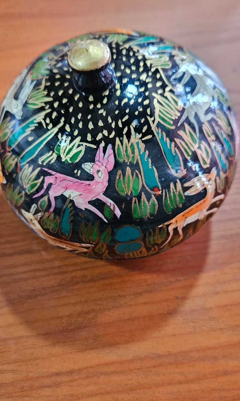 Kashmiri paper-machie trinket box - Image 4