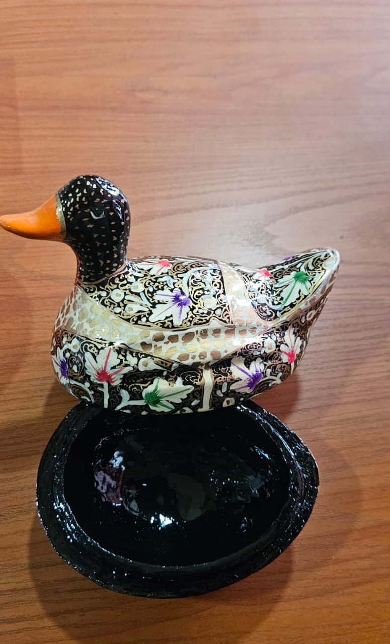 HAND MADE PAPIER MACHE DUCK 4 Inches